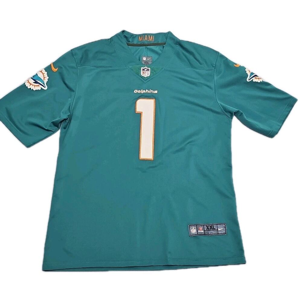 NFL Nike Miami Dolphins Tua Tagovailoa Game Jersey Mens No. 1 Size XXL GREEN